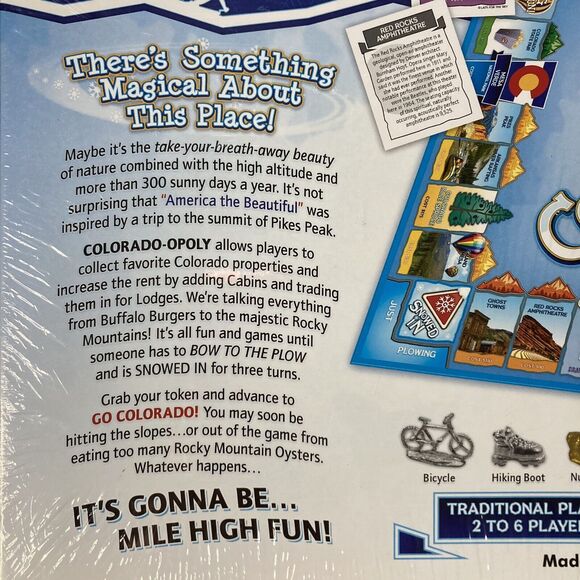 Colorado Opoly Monopoly Board Game (2018) • NEW & Sealed • Late For the Sky - Picture 3 of 3
